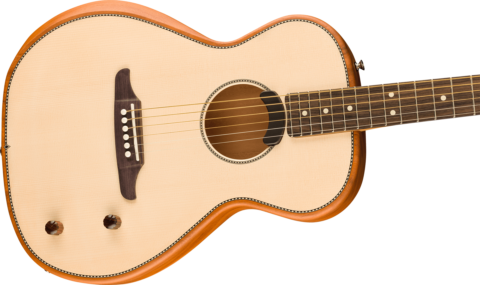 Fender Highway Parlor Thin Mex Acajou Epicea Rw - Natural Satin Matte - Electro acoustic guitar - Variation 2