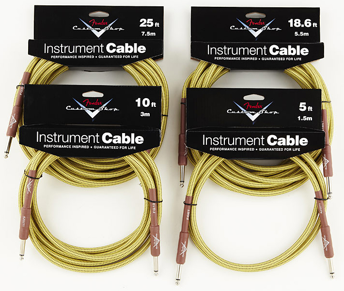 Fender Custom Shop Instrument Cable Droit/droit 15ft 4.5m Tweed - Cable - Variation 1