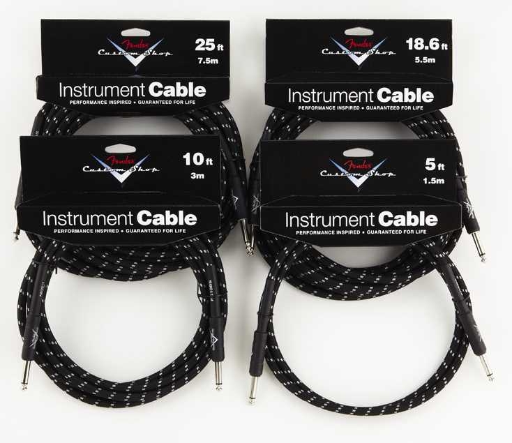 Fender Instrument Custom Shop Performance Droit Droit 25ft . 7.5m Black Tweed - Cable - Variation 1