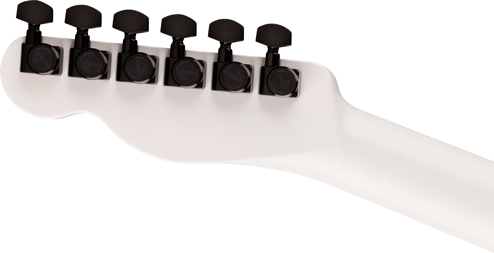 Fender Jack White Triplesonic Acoustasonic Tele Signature - Satin Arctic White With Black Top - Folk guitar - Variation 3