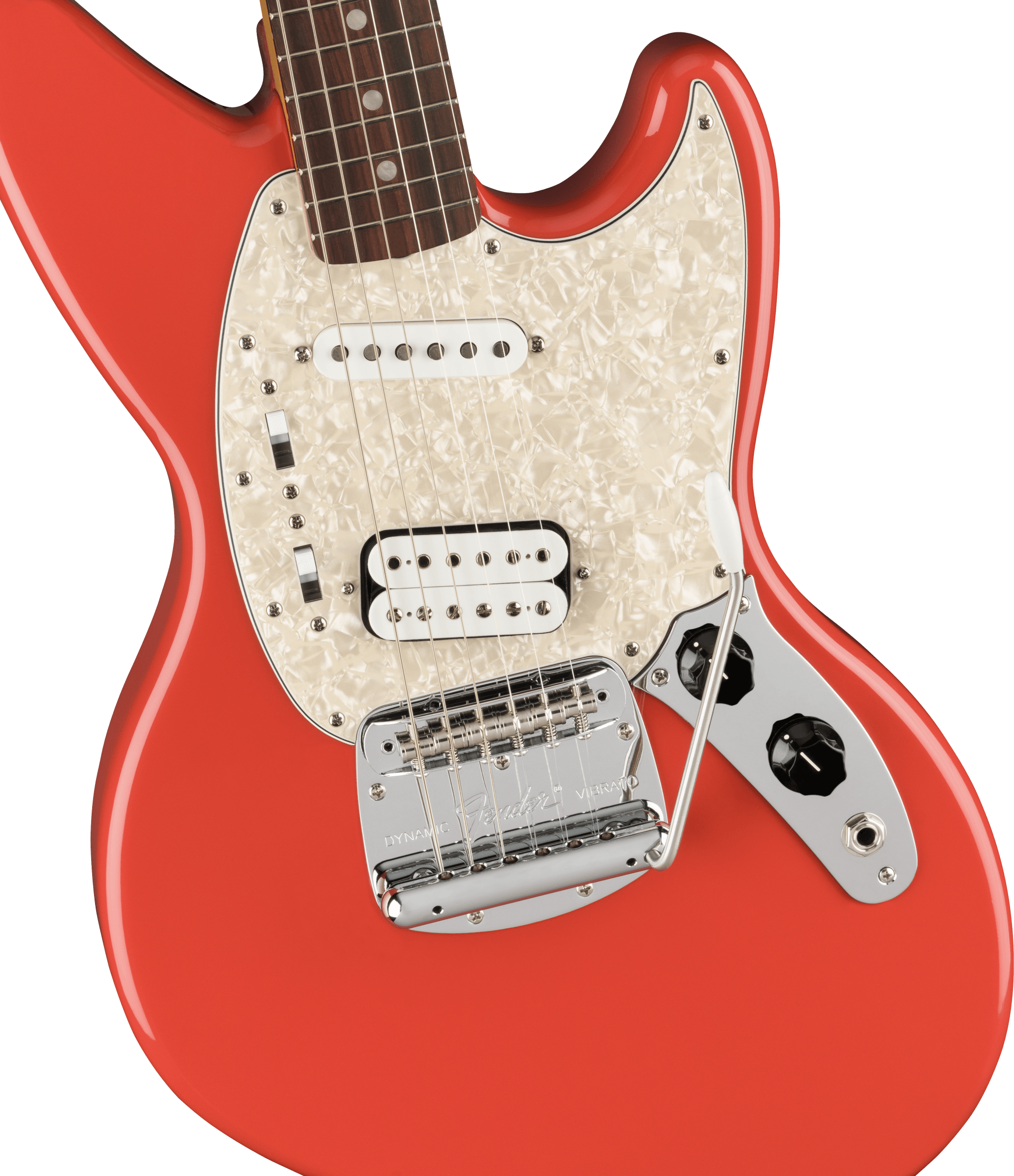 Fender Jag-stang Kurt Cobain Artist Hs Trem Rw - Fiesta Red - Retro rock electric guitar - Variation 2