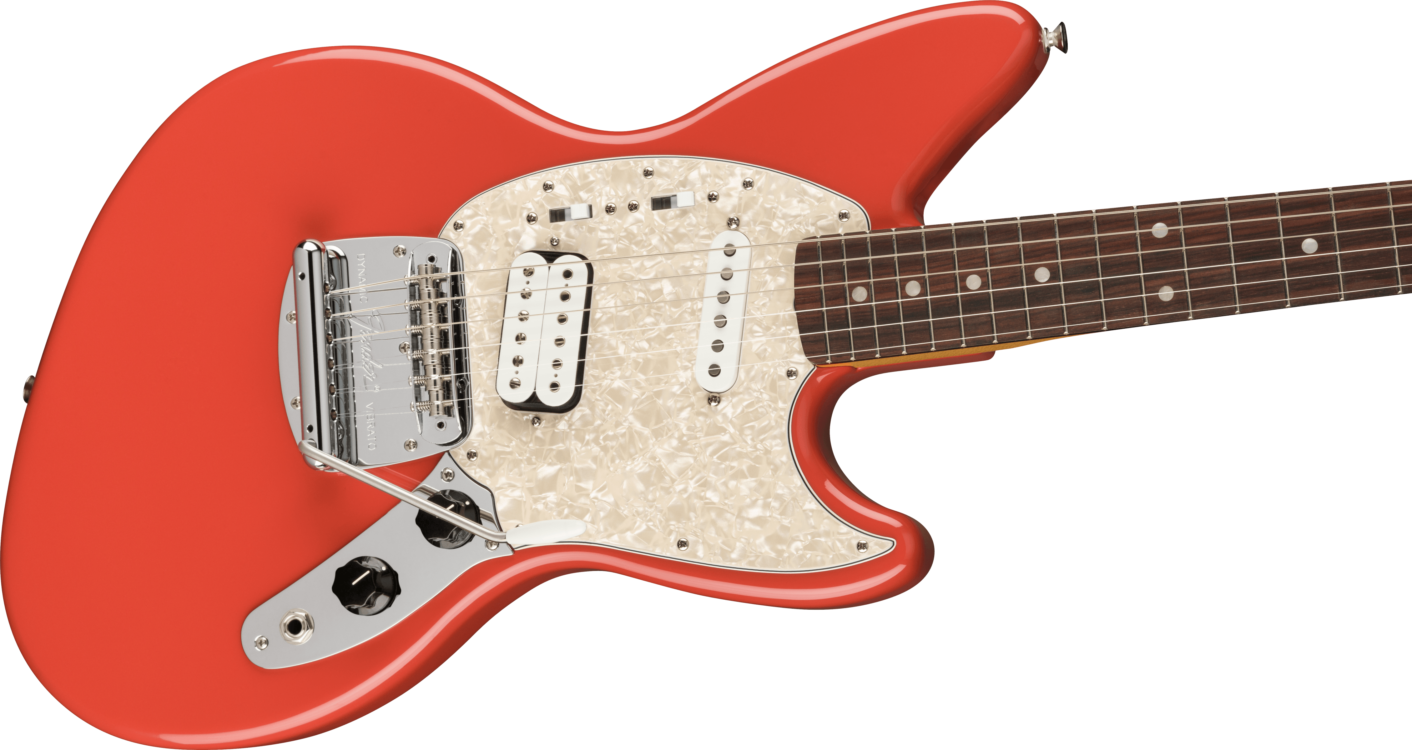 Fender Jag-stang Kurt Cobain Artist Hs Trem Rw - Fiesta Red - Retro rock electric guitar - Variation 3