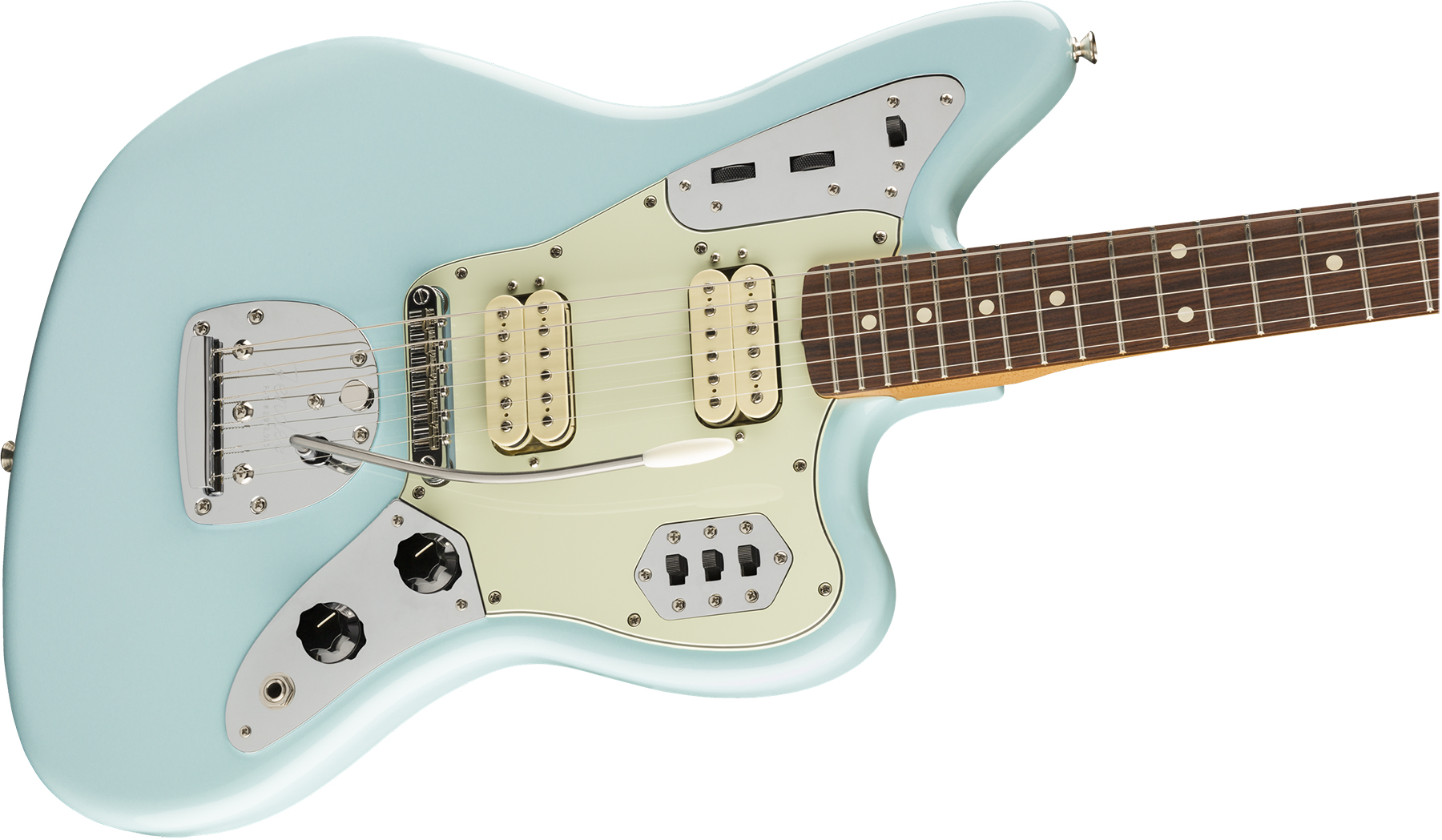 Fender Jaguar 60s Vintera Modified Hh Mex Pf - Sonic Blue - Retro rock electric guitar - Variation 2