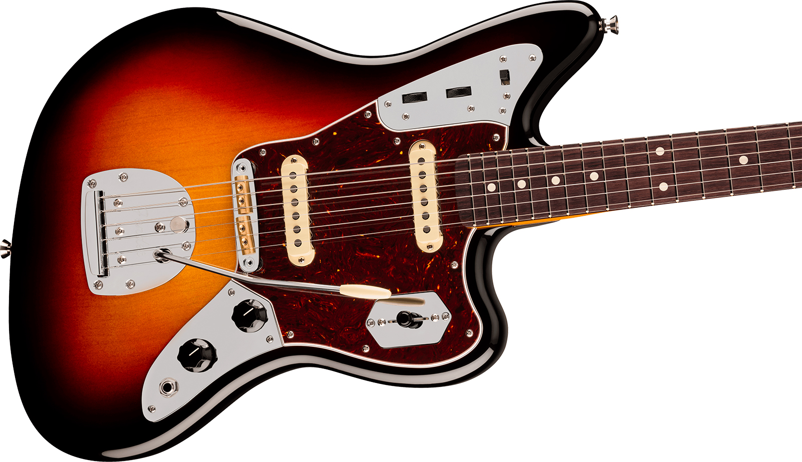 Fender Jaguar American Pro. Usa Shsc 2s Trem Rw - 3-color Sunburst - Retro rock electric guitar - Variation 2