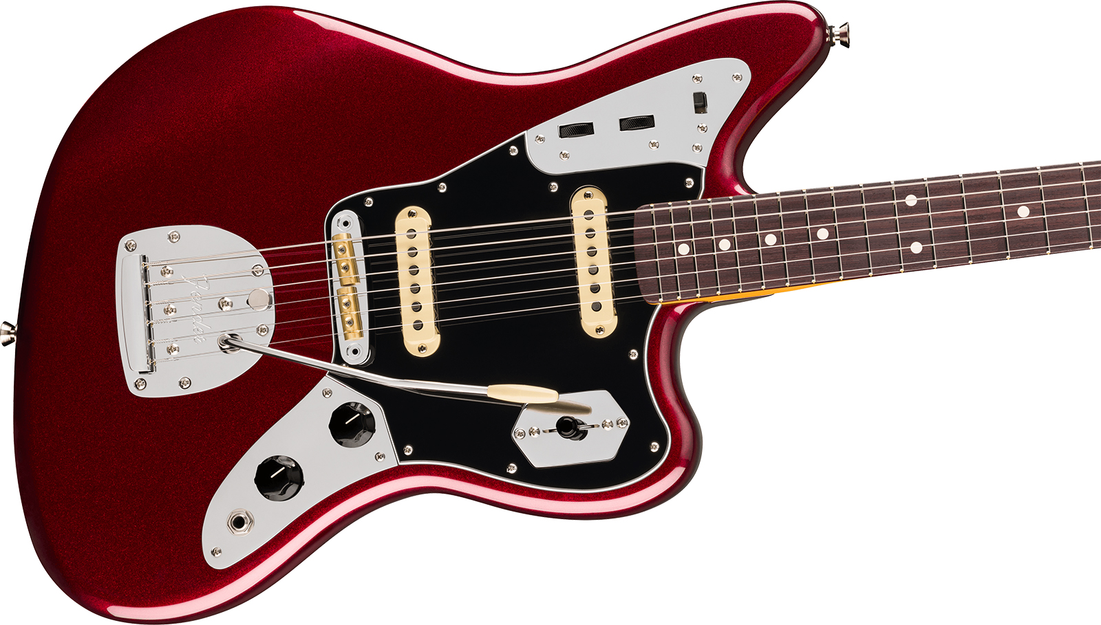 Fender Jaguar American Pro. Usa Shsc 2s Trem Rw - Oxblood - Retro rock electric guitar - Variation 2
