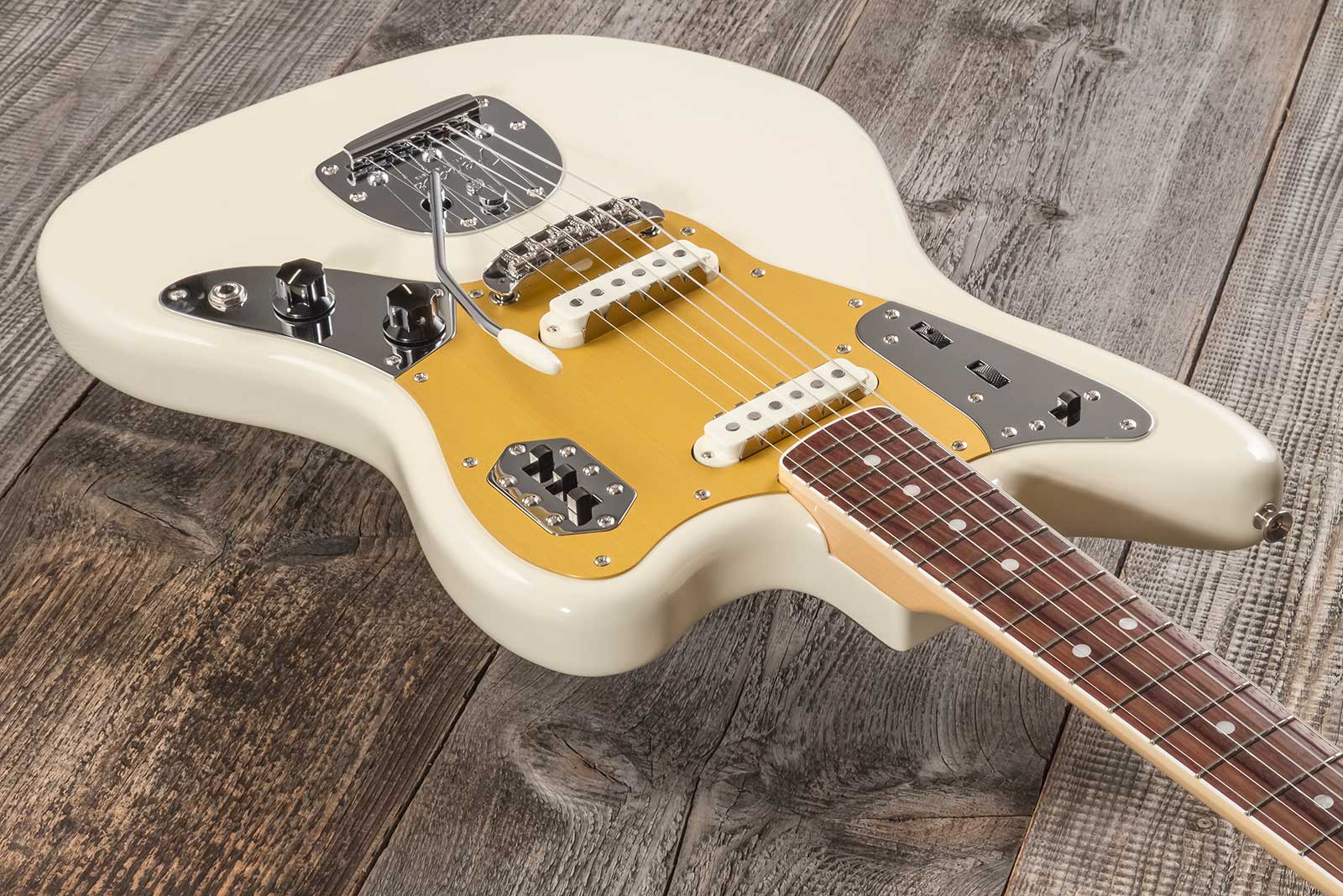 Fender Jaguar Traditional Ii 60s Japan 2s Trem Rw - Olympic White - Retro rock electric guitar - Variation 5