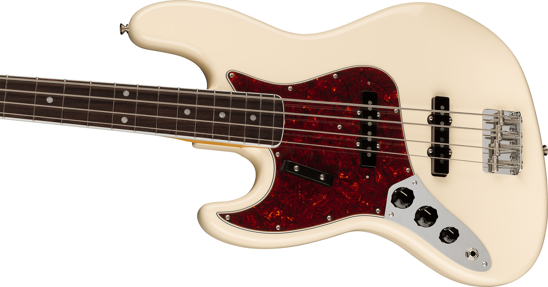 Fender Jazz Bass 1966 American Vintage Ii Lh Gaucher Usa Rw - Olympic White - Solid body electric bass - Variation 2