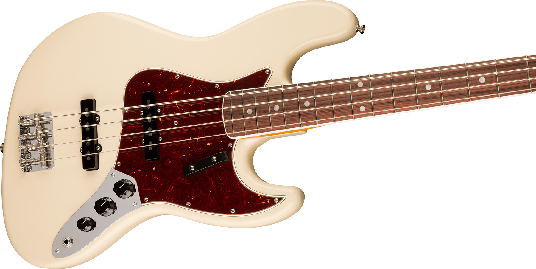 Fender Jazz Bass 1966 American Vintage Ii Usa Rw - Olympic White - Solid body electric bass - Variation 2