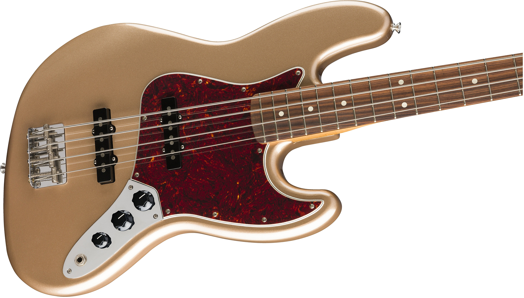 Fender Jazz Bass 60s Vintera Vintage Mex Pf - Firemist Gold - Solid body electric bass - Variation 2