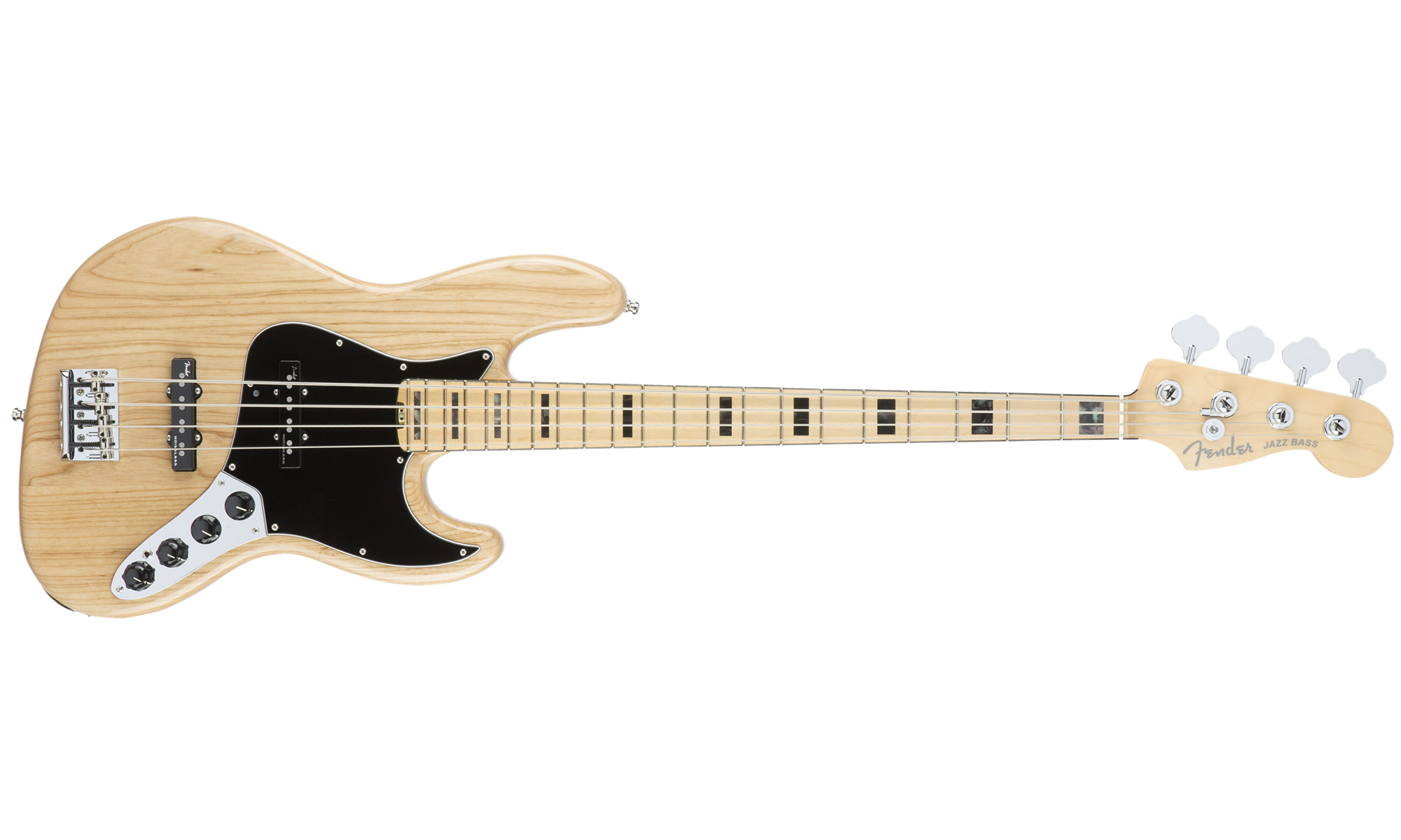 Fender Jazz Bass American Elite Ash 2016 (usa, Mn) - Natural - Solid body electric bass - Variation 1