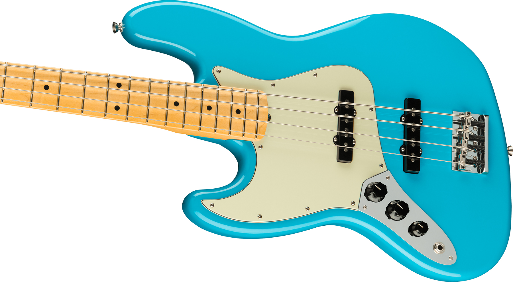 Fender Jazz Bass American Professional Ii Lh Gaucher Usa Mn - Miami Blue - Solid body electric bass - Variation 2
