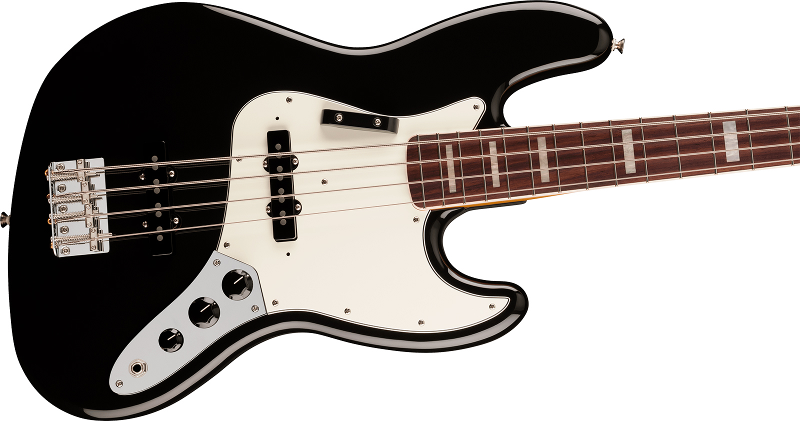 Fender Jazz Bass Early 70s Vintera 3 Mex Rw - Black - Solid body electric bass - Variation 2