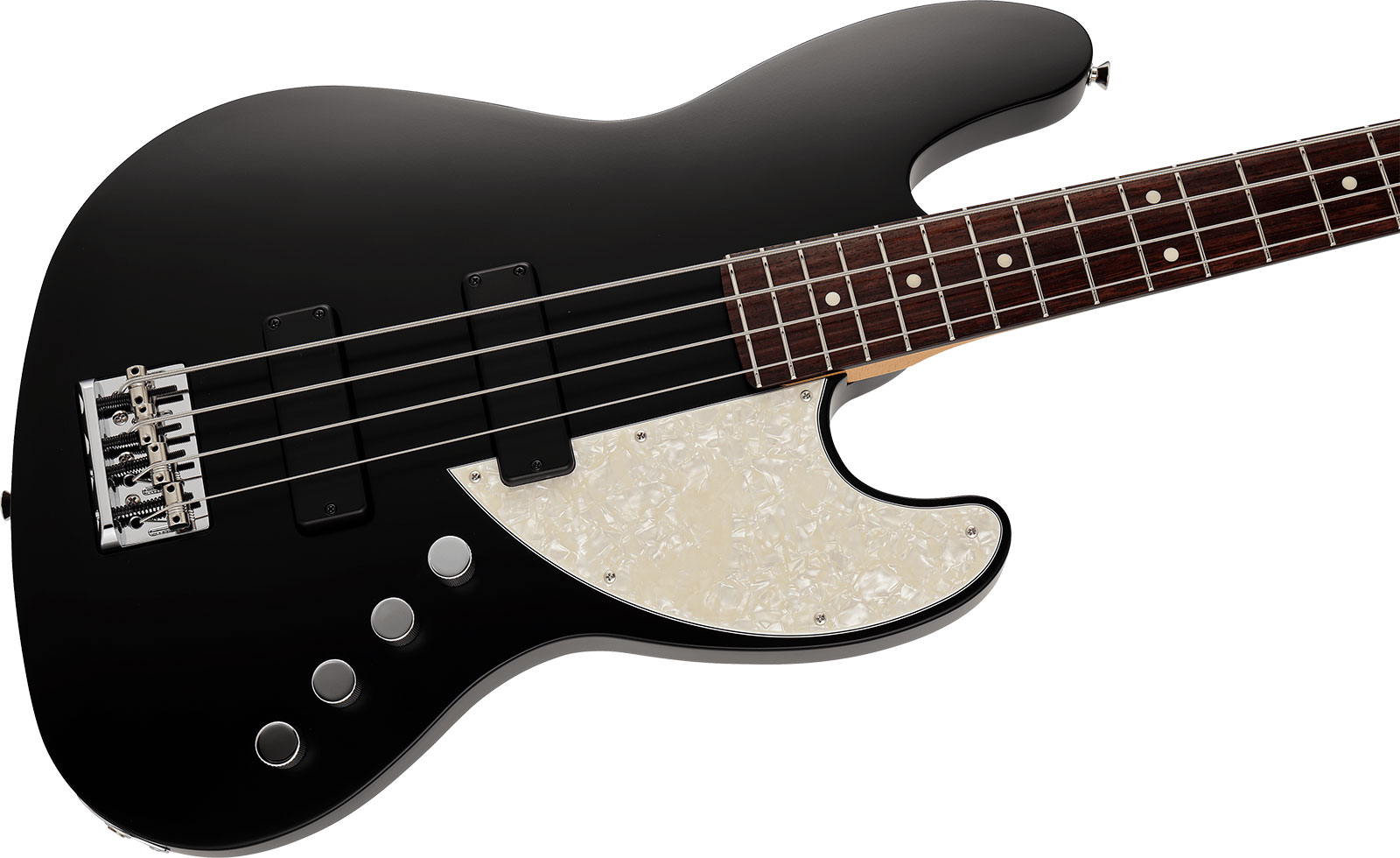 Fender Jazz Bass Elemental Mij Jap Active Rw - Stone Black - Solid body electric bass - Variation 2