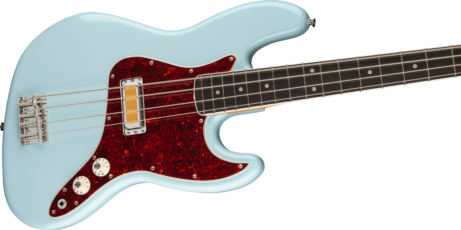 Fender Jazz Bass Gold Foil Ltd Mex Eb - Sonic Blue - Solid body electric bass - Variation 2