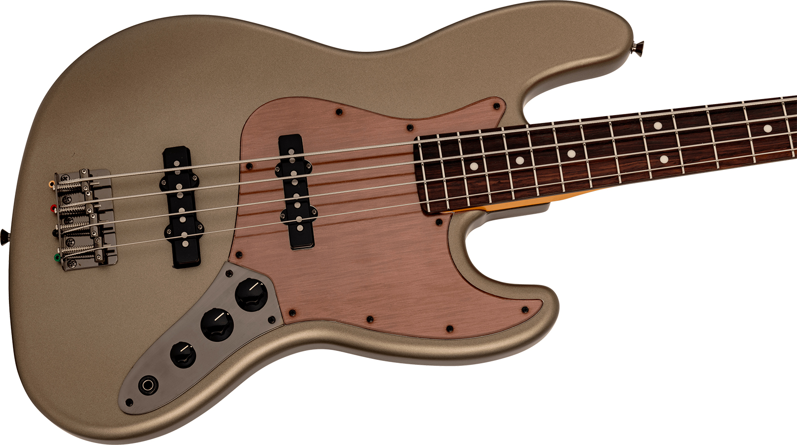 Fender Jazz Bass Hybrid Ii Mij Ltd Jap Rw - Matte Champagne Mirage - Solid body electric bass - Variation 2