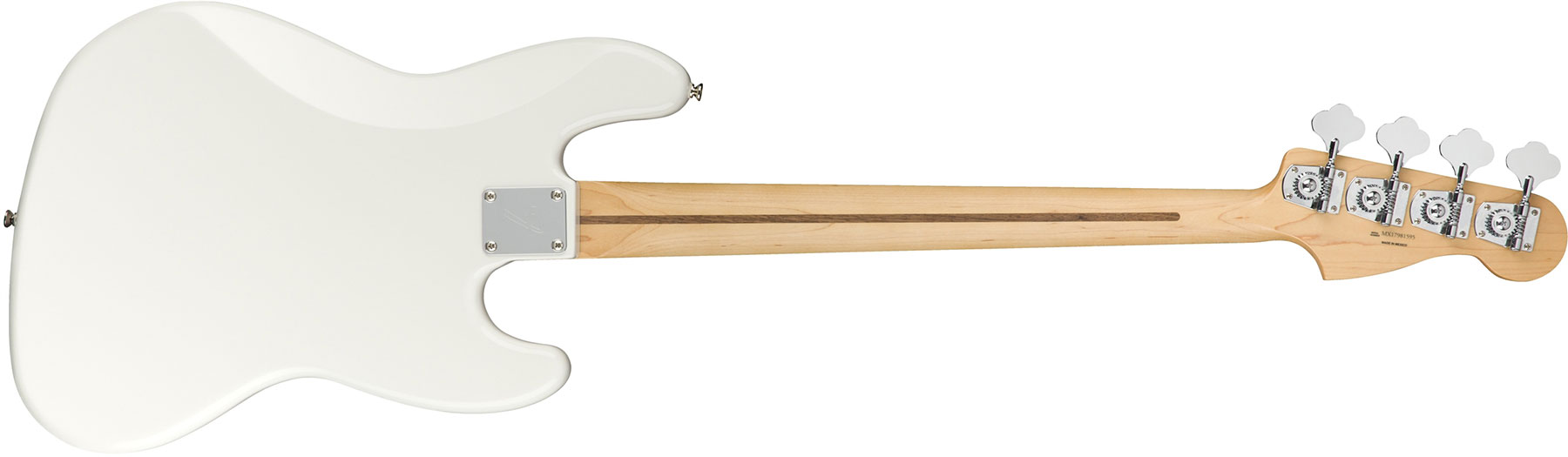 Fender Jazz Bass Player Lh Gaucher Mex Mn - Polar White - Solid body electric bass - Variation 1