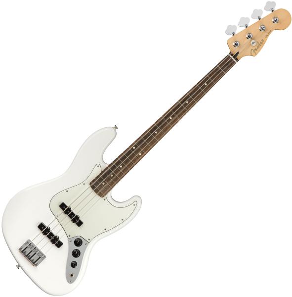 Solid body electric bass Fender Player Jazz Bass (MEX, PF) - polar white