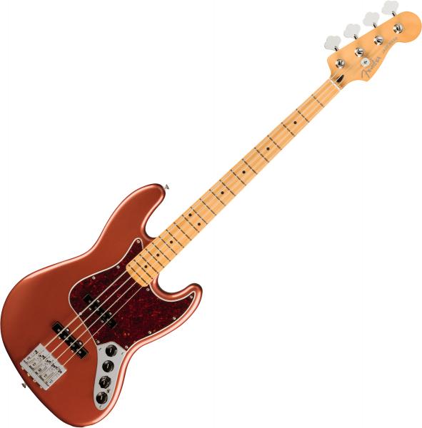 Solid body electric bass Fender Player Plus Jazz Bass (MEX, MN) - Aged Candy Apple Red