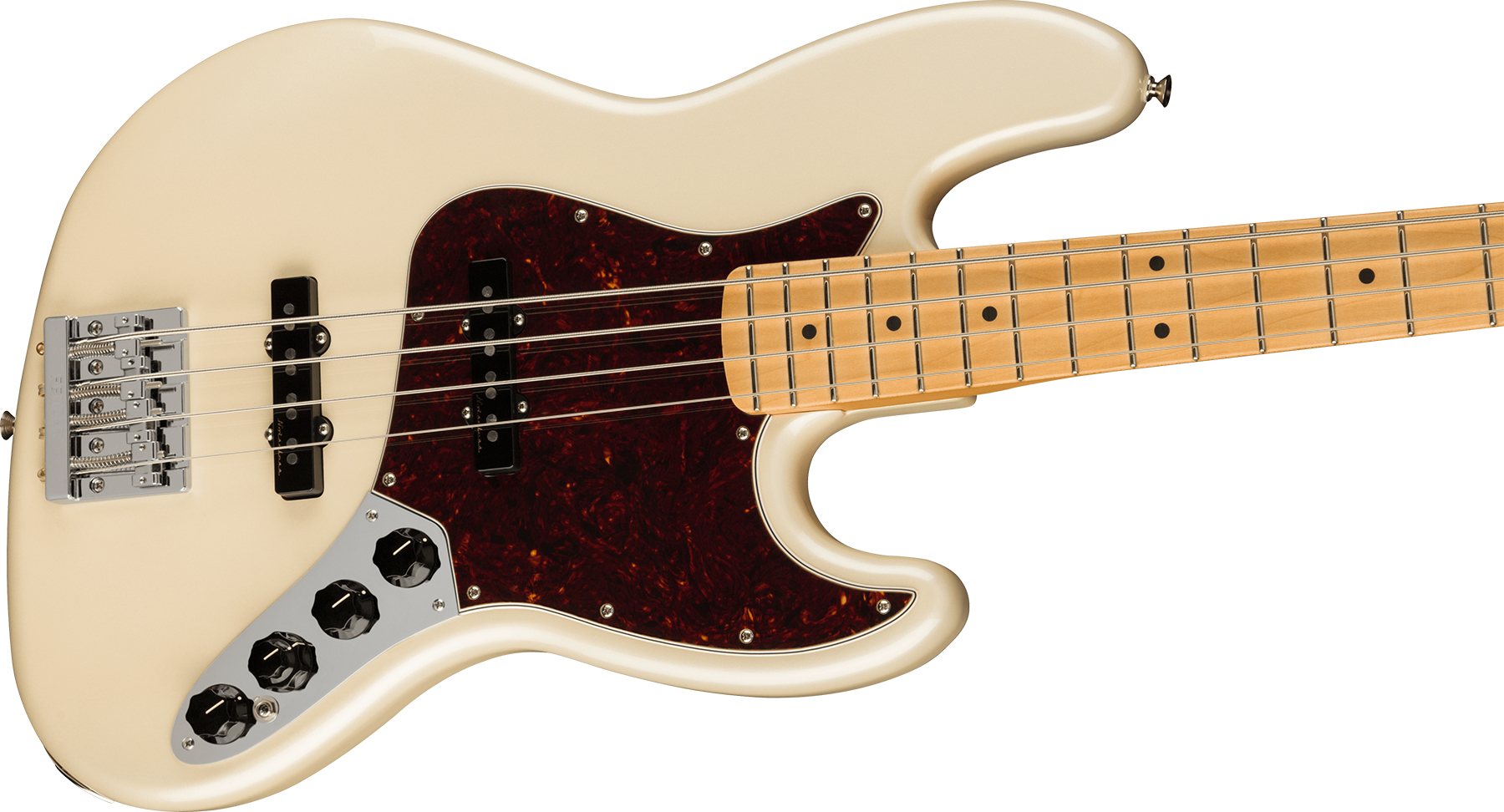 Fender Jazz Bass Player Plus Mex Active Mn - Olympic Pearl - Solid body electric bass - Variation 2