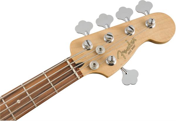 Solid body electric bass Fender Player Jazz Bass V (MEX, PF) - polar white
