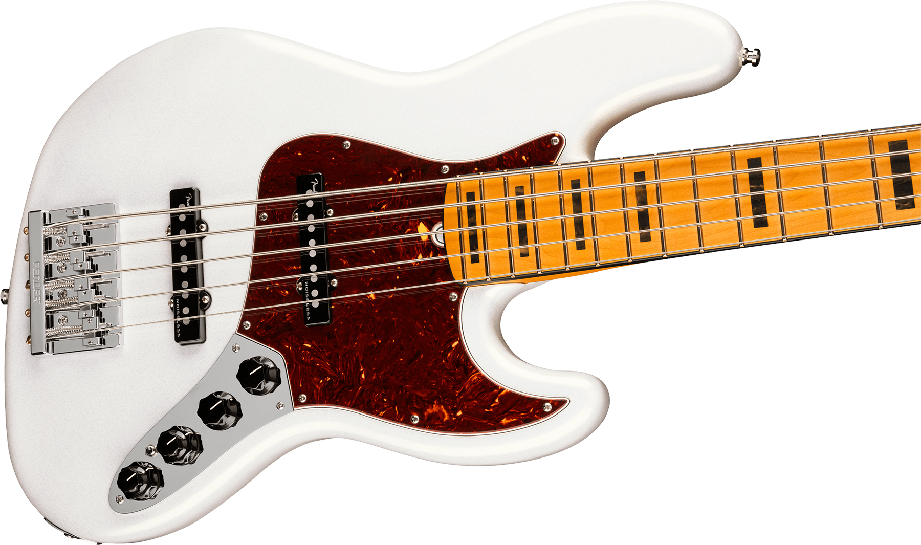 Fender American Ultra Jazz Bass V (USA, MN) - arctic pearl Solid 