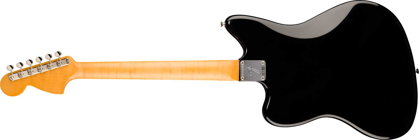 Fender Jazzmaster 1966 American Vintage Ii Usa 2s Trem Rw - Black - Retro rock electric guitar - Variation 1