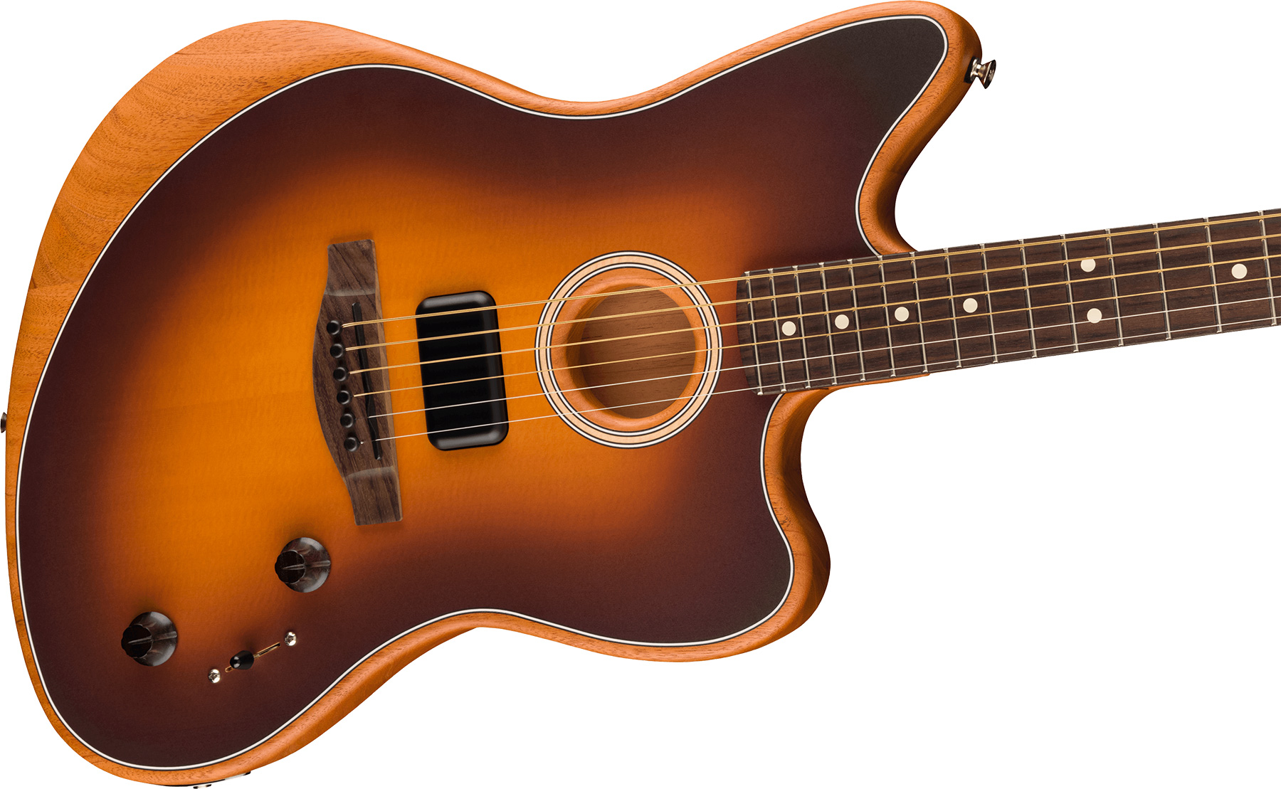 Fender Jazzmaster Acoustasonic Player Mex Epicea Acajou Rw - 2-color Sunburst - Electro acoustic guitar - Variation 2