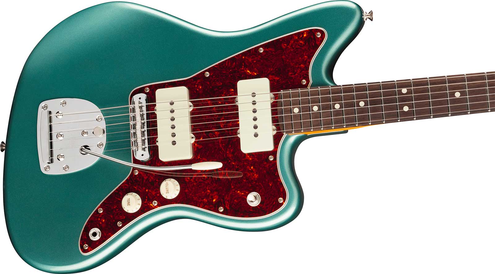 Fender Jazzmaster Classic American Pro Usa 2s Trem Rw - Faded Sherwood Green Metallic - Retro rock electric guitar - Variation 2