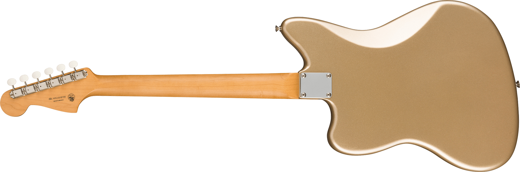 Fender Jazzmaster Gold Foil Ltd Mex 3mh Trem Bigsby Eb - Shoreline Gold - Retro rock electric guitar - Variation 1