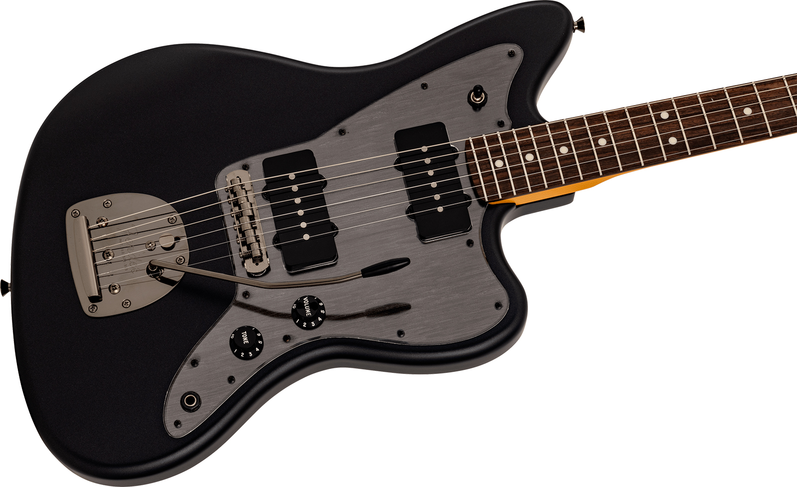 Fender Jazzmaster Hybrid Ii Mij Ltd Jap 2s Trem Rw - Matte Phantom Black - Retro rock electric guitar - Variation 2