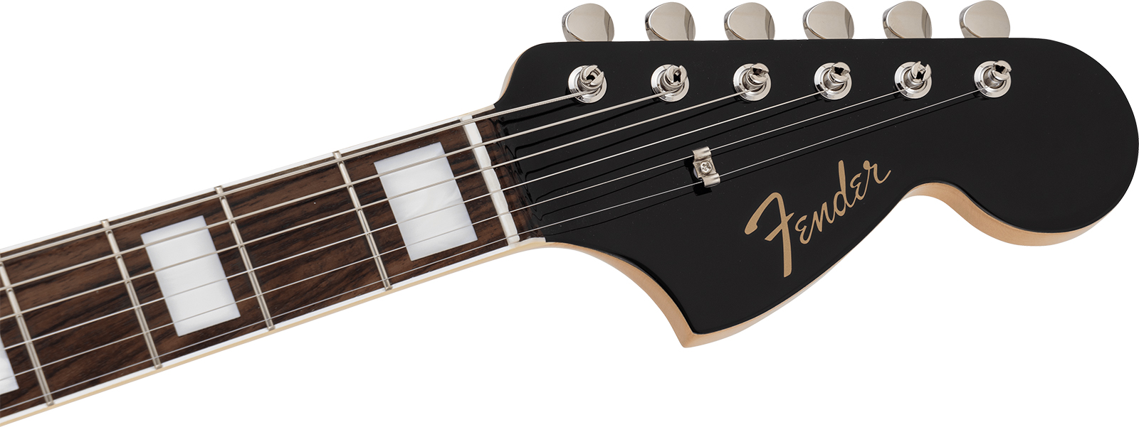 Fender Jazzmaster Late 60s Mij Traditional Ltd Jap 2s Trem Rw - Black - Retro rock electric guitar - Variation 3