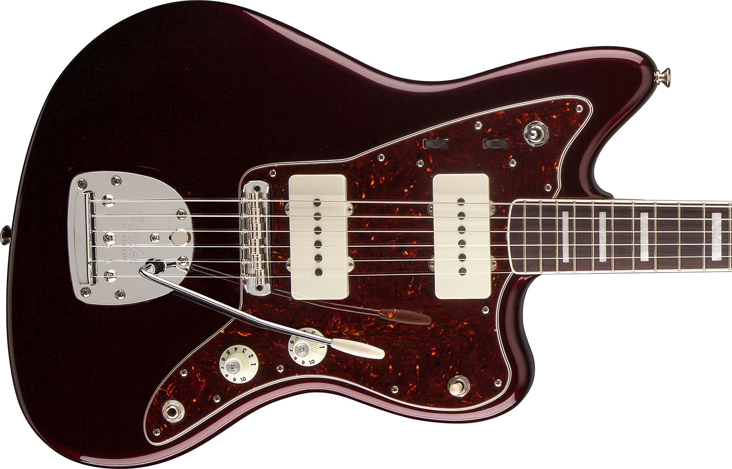 Fender Troy Van Leeuwen Jazzmaster Signature Mex Rw - Oxblood - Retro rock electric guitar - Variation 2