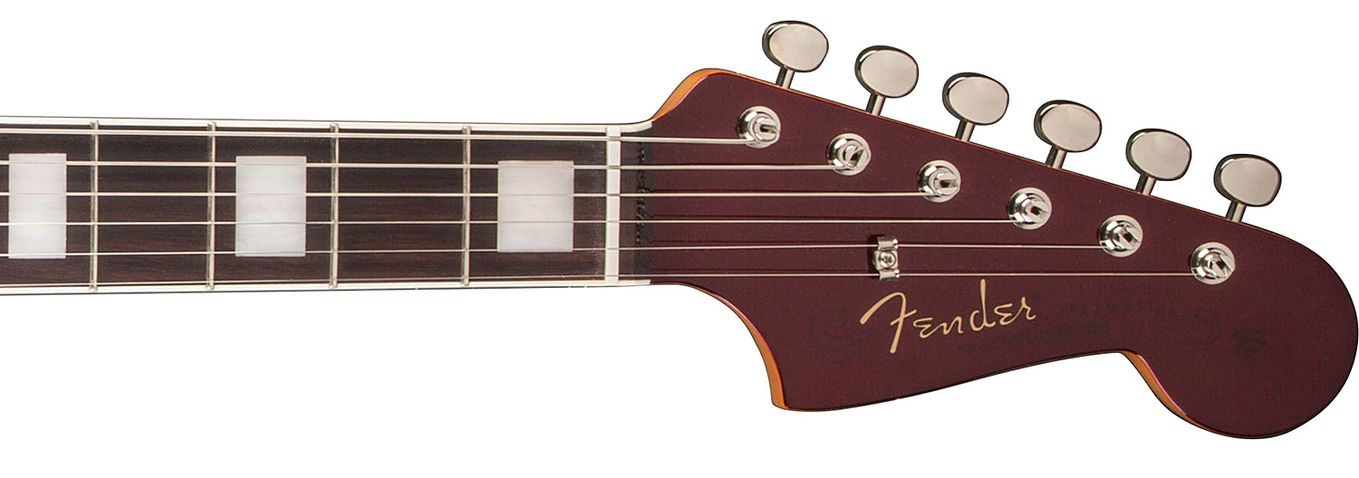 Fender Troy Van Leeuwen Jazzmaster Signature Mex Rw - Oxblood - Retro rock electric guitar - Variation 3