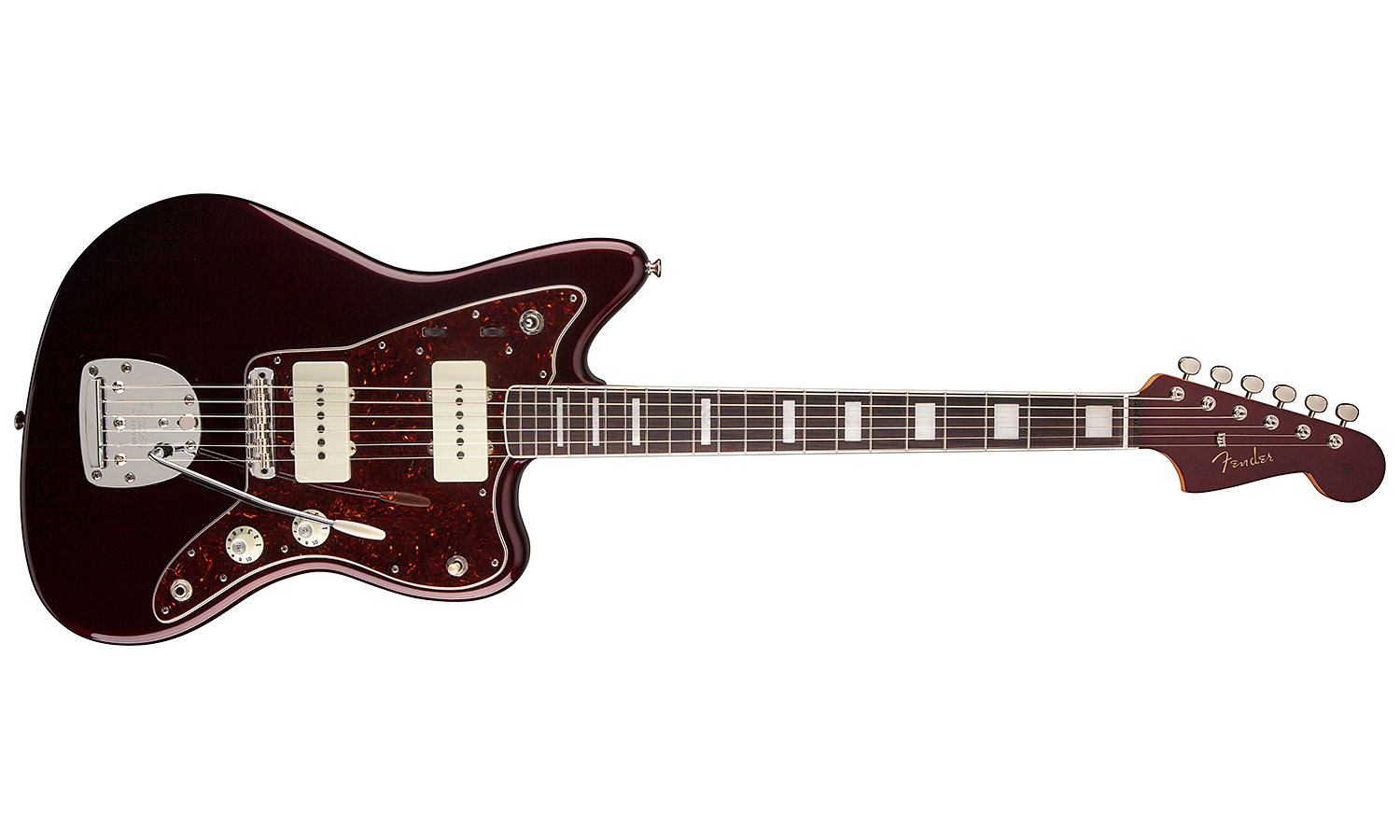 Fender Troy Van Leeuwen Jazzmaster Signature Mex Rw - Oxblood - Retro rock electric guitar - Variation 1