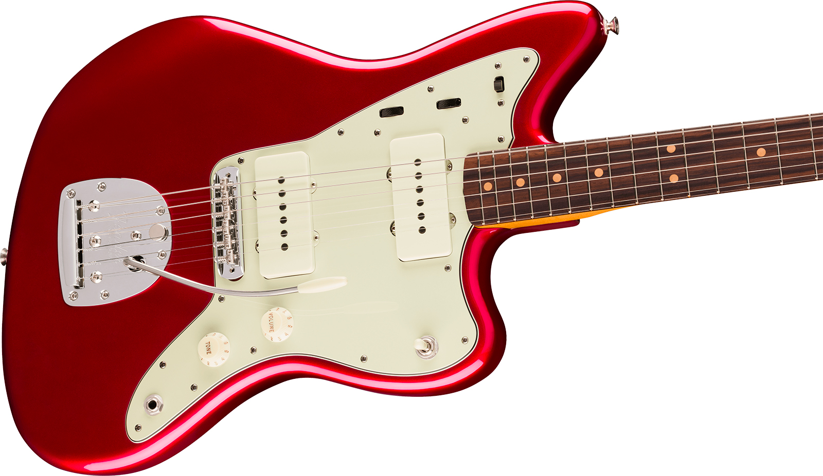Fender Jazzmaster Mid 60s Vintera 3 Mex 2s Trem Rw - Candy Apple Red - Retro rock electric guitar - Variation 2