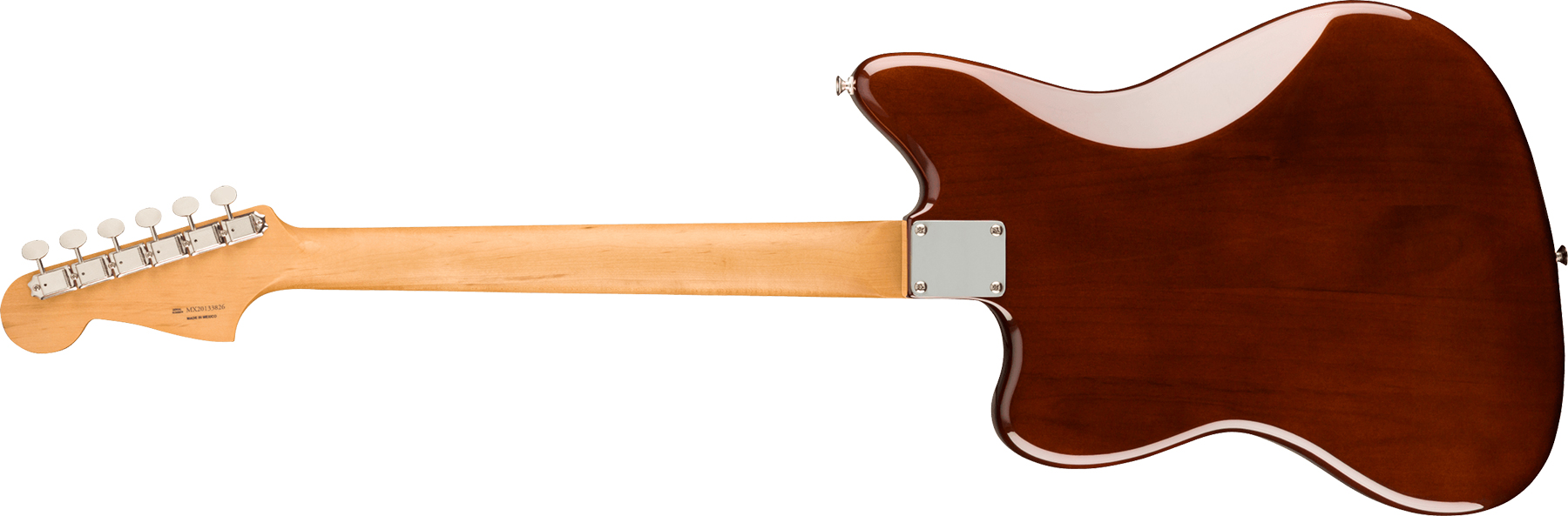 Fender Jazzmaster Noventa Mex Sss Pf +housse - Walnut - Retro rock electric guitar - Variation 1