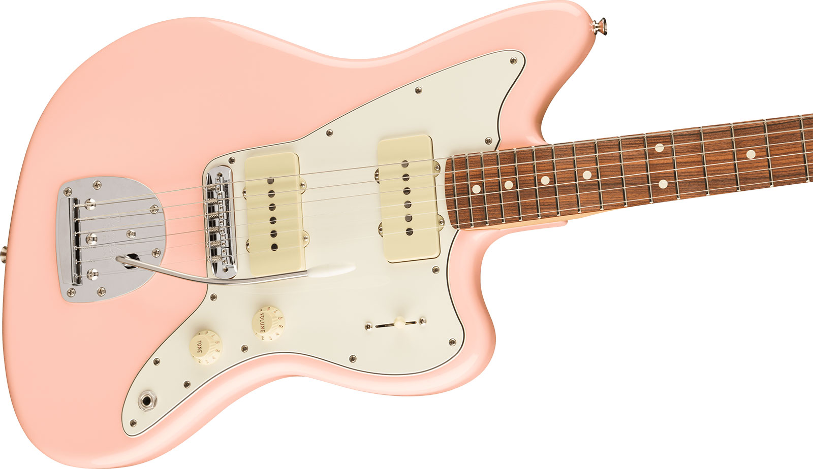 Fender Jazzmaster Player Ltd Mex 2s Trem Pf - Shell Pink - Retro rock electric guitar - Variation 2