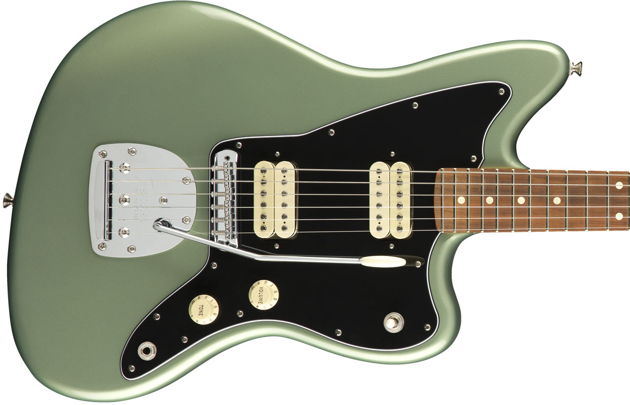 Fender Jazzmaster Player Mex Hh Pf - Sage Green Metallic - Retro rock electric guitar - Variation 1