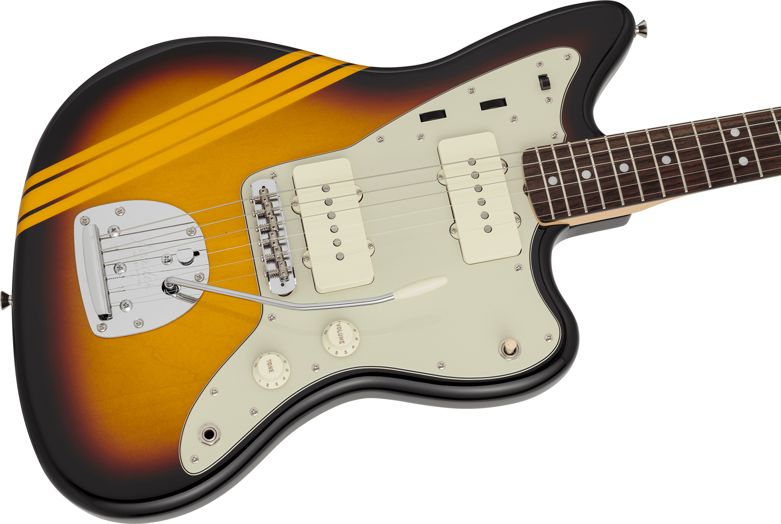 Fender Jazzmaster Traditional 60s Mij Trem 2s Rw - Competition 3-color Sunburst / Aged Natural - Retro rock electric guitar - Variation 2