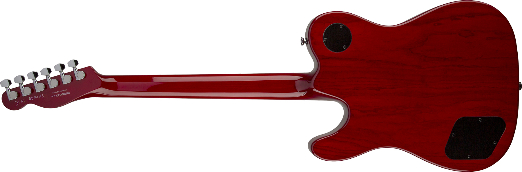 Fender Jim Adkins Tele Ja-90 Mex Signature 2p90 Lau - Crimson Red Transparent - Tel shape electric guitar - Variation 1