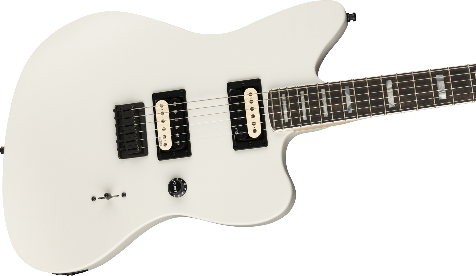 Fender Jim Root Jazzmaster V4 Mex Signature Hh Emg Ht Eb - Artic White - Retro rock electric guitar - Variation 2