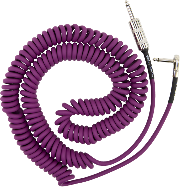 Fender Jimi Hendrix Voodoo Child Cable Instrument Spirale Droit/coude 30inc/9.1m Purple - Cable - Variation 1
