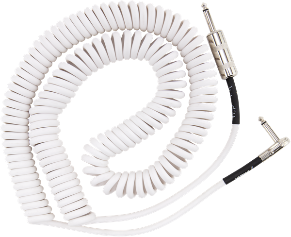 Fender Jimi Hendrix Voodoo Child Cable Instrument Spirale Droit/coude 30inc/9.1m White - Cable - Variation 1