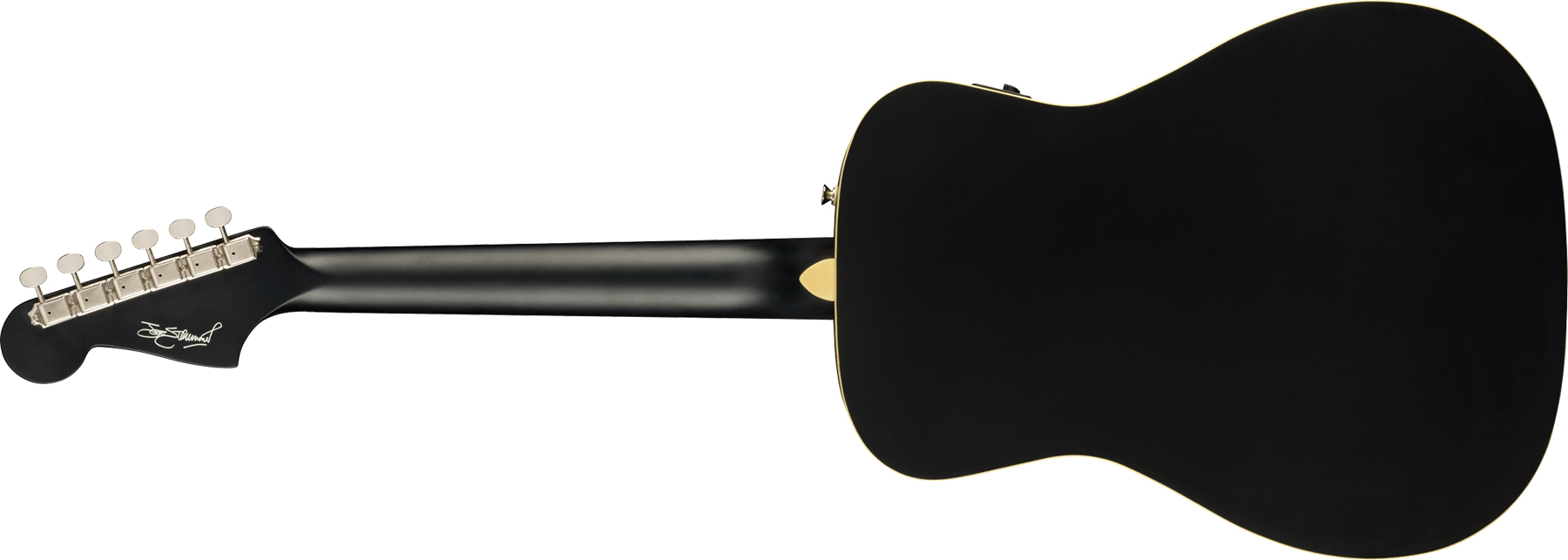 Fender Joe Strummer Campfire Signature Concert Epicea Acajou Wal +housse - Matte Black - Electro acoustic guitar - Variation 1