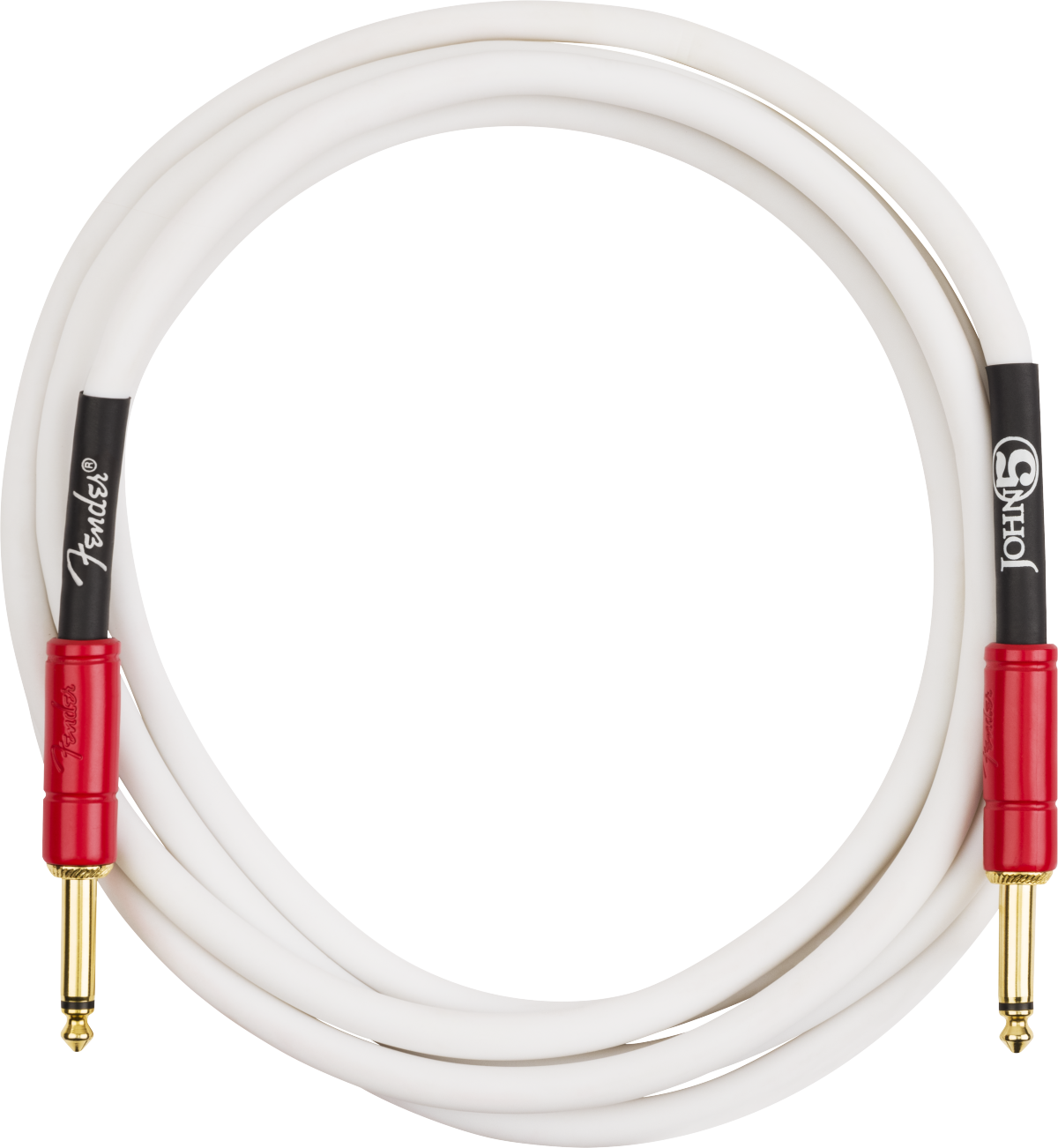 Fender John 5 Instrument Cable 10ft Droit/droit White & Red - Cable - Variation 1