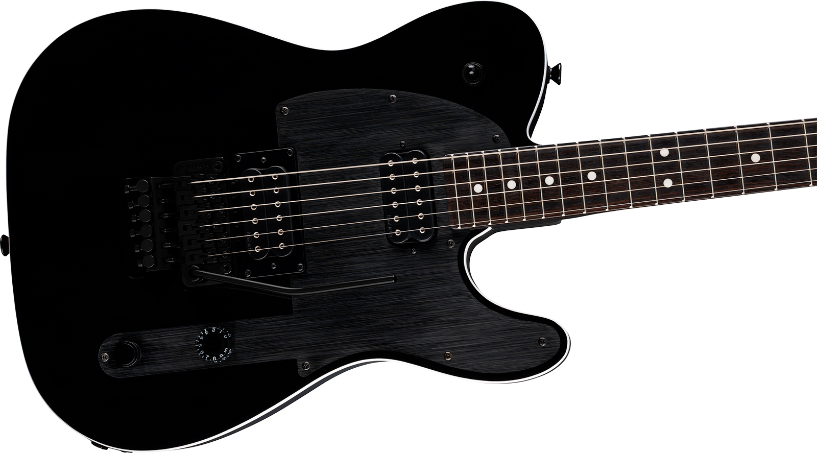 Fender John Five Tele Phantom Signature Ind 2h Dimarzio Fr Eb - Black - Signature electric guitar - Variation 2
