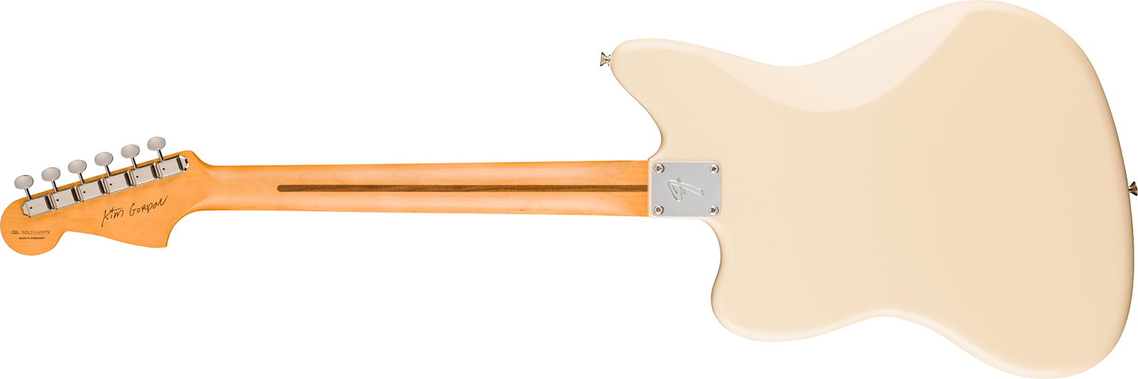 Fender Kim Gordon Jazzmaster Mex Ltd Signature Ltd 2s Trem Rw - Olympic White - Signature electric guitar - Variation 1
