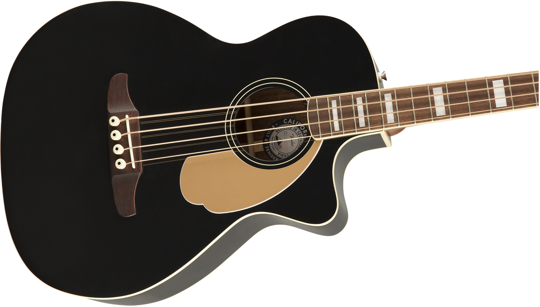 Fender Kingman Bass Concert Cw Short Scale Epicea Acajou Wal - Black - Acoustic bass - Variation 2