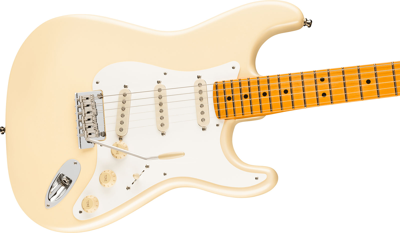 Fender Lincoln Brewster Strat Usa Signature 3s Dimarzio Trem Mn - Olympic Pearl - Retro rock electric guitar - Variation 2
