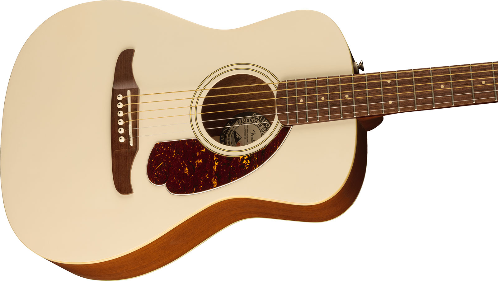 Fender Malibu Player 2023 Parlor Epicea Sapele Wal - Olympic White - Electro acoustic guitar - Variation 2